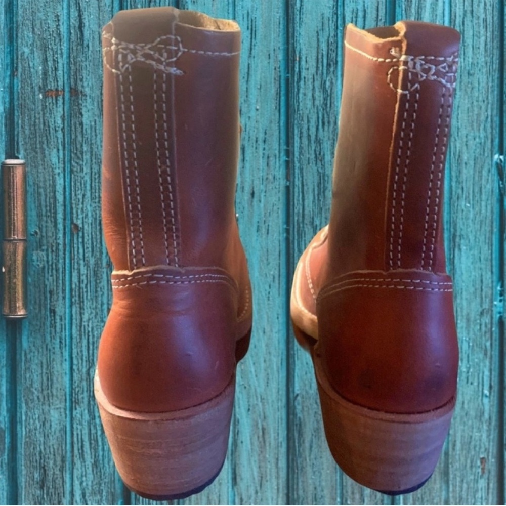 Timberland Chunky Heel Rust Brown Ankle Boots - Picture 4 of 6
